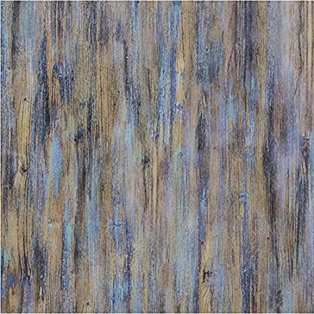 17.7''x118'' Purple Wood Peel and Stick Wallpaper Shiplap Rustic Blue Wood Contact Paper Blue Yellow Wood Wallpaper Removable Reclaimed Vintage Wood Wallpaper Self Adhesive Texture Vinyl Roll