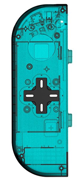 BASSTOP Translucent NS Joycon Handheld Controller Housing With D-Pad Button DIY Replacement Shell Case for Nintendo Switch Joy-Con(Left Only) Without Electronics (Left-ice Blue)