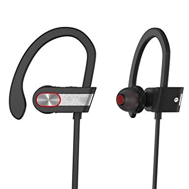 Bluetooth Headphones Wireless Earbuds IPX6 Waterproof HD Stereo Sweatproof Sports Earphones Music Headset with Mic, 8 Hrs Working Time for Running Gym Workout bluetooth earpiece fit for iPhone Samsung