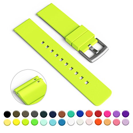 GadgetWraps Silicone Watch Band with Quick Release Pins - Choose Between 3 Strap Sizes (14mm, 20mm, 22mm) and 29 Unique Colors - Soft Rubber Bands