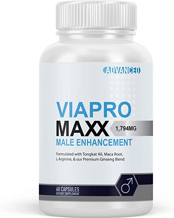 ViaPro Maxx for Men - Advanced Male Enhancement Support - Via Pro Maxx Pills Male Blend - 60 Capsules (1 Month Supply)