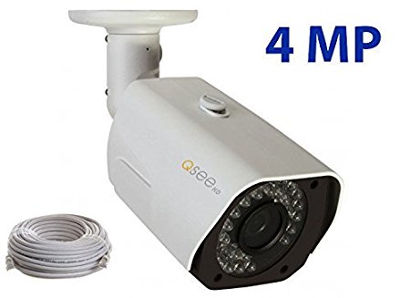 Q-See HD 1080p  4MP Bullet IP Security Video Camera - High Definition 4 megapixel Weatherproof Digital POE with 100-Feet Night Vision (QCN8026B)