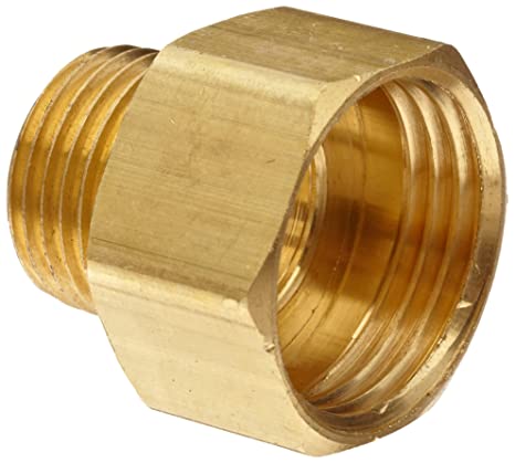 Anderson Metals Brass Garden Hose Fitting, Connector, 3/4" Female Hose ID x 1/2" Male Pipe