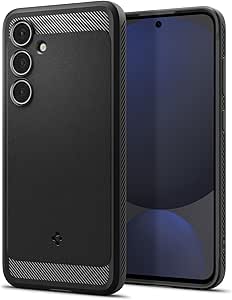 Spigen Rugged Armor Phone Case for Samsung Galaxy S24 FE [Military Grade Drop Protection] - Matte Black