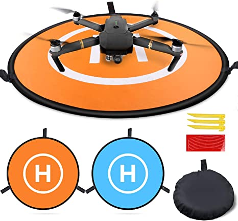 Drones Landing Pad，Homga Universal Waterproof D 75cm/30'' Portable Foldable Landing Pads for RC Drones Helicopter, PVB Drones, DJI Mavic Pro Phantom 2/3/4/ Pro, Antel Robotic, 3DR Solo & More