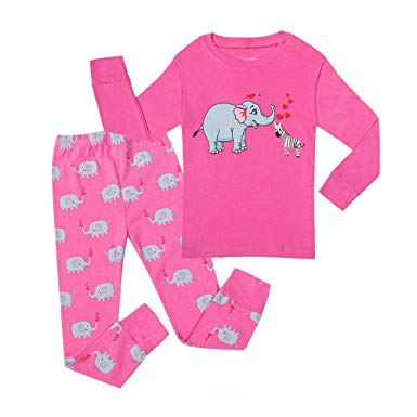 PHOEBE CAT Little and Big Girls Pajamas 100% Cotton Pjs Toddler Sleepwear Kids Pant Sets