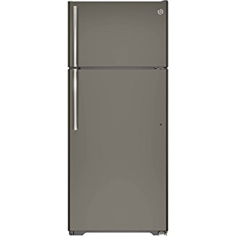 GE GTE18GMHES 17.5 Cu. Ft. Slate Top Freezer Refrigerator - Energy Star