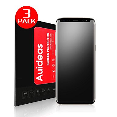 Galaxy S8 Screen Protector [3 Pack] Auideas Anti-Glare Screen Coverage 3D PET Screen Protector Film Case Friendly for Samsung Galaxy S8.