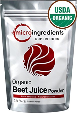 Micro Ingredients Premium ORGANIC Red Beet Juice Powder, 2 Pound, Non-GMO Natural Nitrates