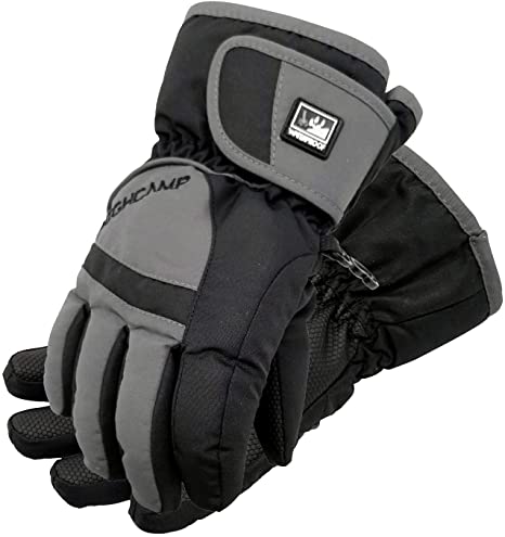 Highcamp Kids Boy Girl Waterproof Ski Snow Gloves Cold Weather Warm Winter Gloves