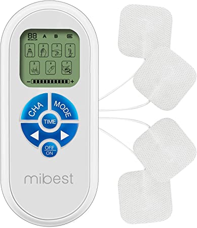 MIBEST Portable TENS Unit - Electronic Pulse Massager - Muscle Stimulator Machine for Women and Men - EMS Electrotherapy Muscle Stimulator - Electronic Pulse Stimulator