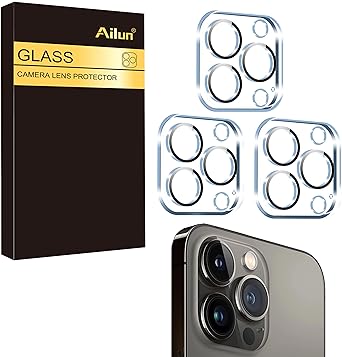 Ailun 3 Pack Camera Lens Protector for iPhone 15 Pro 6.1" ＆ iPhone 15 Pro Max 6.7",Tempered Glass,9H Hardness,Ultra HD,Anti-Scratch,Easy to Install,Case Friendly [Does not Affect Night Shots]