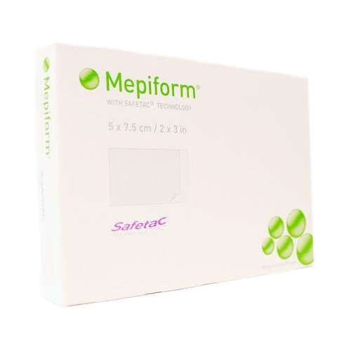 Mepiform - Self-Adherent Soft Silicone Dressing for SCAR Care - 2" x 3" - Box of 5