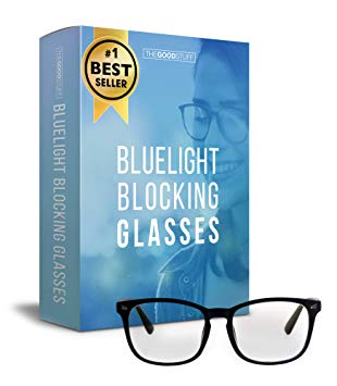 Glasses for Computer Eye Strain (Blue Light Blocking) - Stylish Bluelight Blocker Glasses for Women and Men, Scratch Resistant Computer Glasses - Sleep Better, Reduce Eye Strain