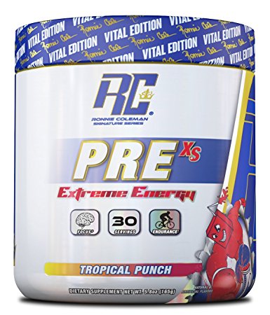 Ronnie Coleman Signature Series Pre XS Extreme Energy Pre Workout, Tropical Punch, 8 Ounce