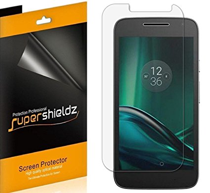 Moto G Play / Moto G Play (4th Gen) / Moto G4 Play Screen Protector, [6-Pack] Supershieldz Anti-Bubble High Definition (HD) Clear Shield   Lifetime Replacements Warranty- Retail Packaging