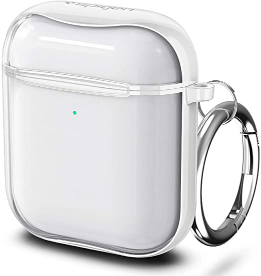 Spigen Ultra Hybrid Designed for Apple Airpods Case Cover Compatible with Airpods 1 & 2 [Front LED Visible] - Jet White