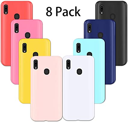 chenlingy [8 Pack] Samsung Galaxy A20 /A30 Case, Anti-Drop Soft Silicone Gel Rubber Bumper Phone Case Shell Shockproof Case Cover for Samsung Galaxy A30