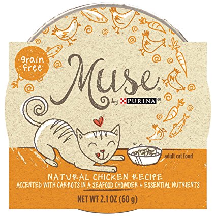 Muse by Purina Natural Chicken in Chowder Wet Cat Food - (10) 2.1 oz. Tubs