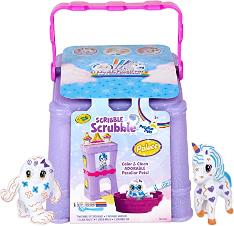 Crayola Scribble Scrubbie Peculiar Pets, Palace Playset with Unicorn and Yeti, Gifts for Girls and Boys