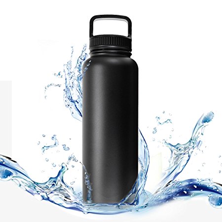 OUTERDO 40OZ Double Wall Vacuum Insulated Stainless Steel Water Bottle, Heat Preservation Pot Outdoor Sports Portable Large Capacity Water Bottle for Outdoor Sports Camping Hiking Cycling