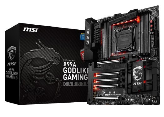 MSI Extreme Gaming Intel X99 LGA 2011 DDR4 USB 31 Extended ATX Motherboard X99A GODlike Gaming Carbon