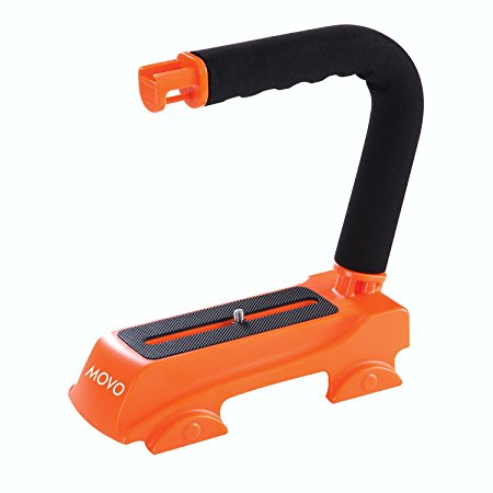 Movo Photo Heavy Duty Super Sturdy Action Stabilizing Video Handle Grip for all Cameras (Orange)