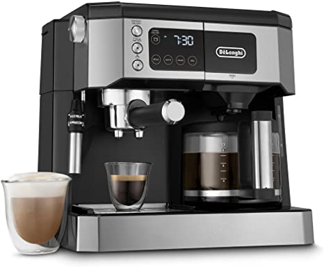 De'Longhi All-In-One Combination Coffee and Espresso Machine, Black/Stainless