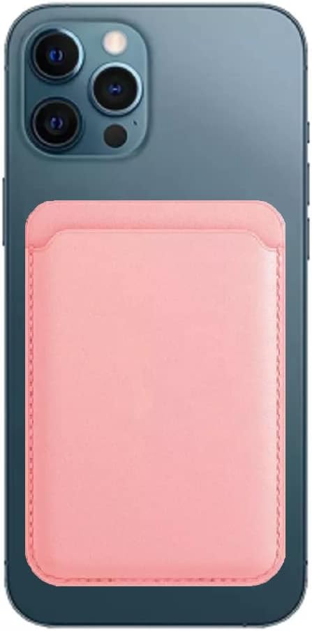 Lacase Magnetic Card Wallet Holder with MagSafe for iPhone 14 Series/iPhone 13 Series/iPhone 12 Series, (Pink)…