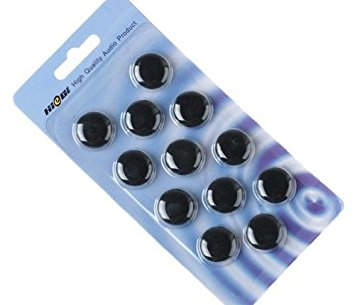 Wx-spc12-b High Quality Replacement Foam Pad Earbud Earpad 12 Pack Sponge Cushion Covers for Stereo In-ear Headphones , Headsets / [Black]