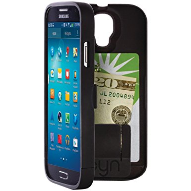 EYN (Everything You Need) Protective Case with Built-In Storage for Samsung Galaxy S4 - Black