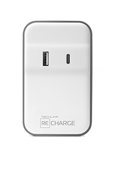 Techlink Recharge Dual USB Wall Charger