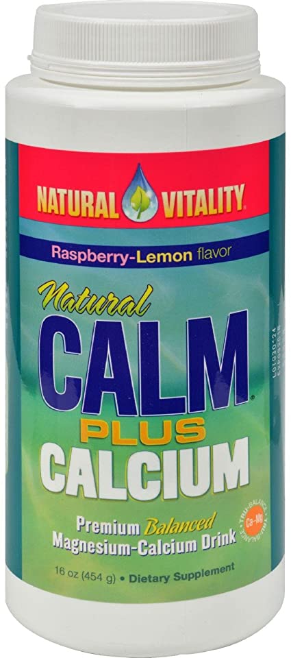 Natural Vitality Calm Plus Calcium Raspberry Lemon - 16 oz (Pack of 2)