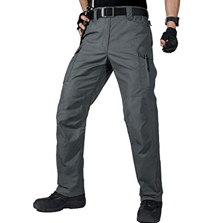 FREE SOLDIER Men's Water Resistant Pants Relaxed Fit Tactical Combat Army Cargo with Multi Pocket