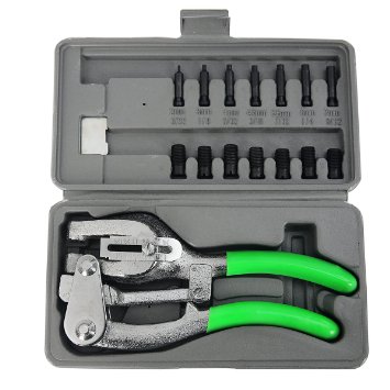 XtremepowerUS Hand Held Power Punch, Sheet Metal Hole Punch Kit