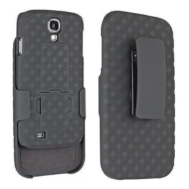 Samsung Galaxy S4 Case Black Swivel Slim Belt Clip Holster Armor Protective Case Defender Cover SHELL HOLSTER COMBO BLACK HOLSTER SHELL COMBO