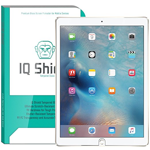 iPad Pro 10.5" (2017) Screen Protector, IQ Shield Tempered Ballistic Glass Screen Protector for iPad Pro 10.5" 99.9% Transparent HD and Shatter-Proof Shield