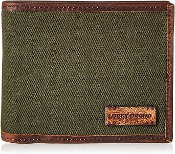 Lucky Brand Men's Embossed Bifold Wallet (Available in Cotton Canvas Or Leather)