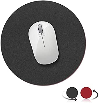 Mini Kitty Mouse Pad for Computer Laptop Accessories Anti Slip Cute Round Mouse Pad for School Gaming Notebook Wireless Mouse Laser Optical Wired Black and Red