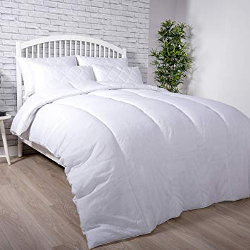 Adams Home Premium Duvet (13.5 Tog, Double) – Super Soft and Warm Hollowfiber Filled Quilt – Hotel Quality Polycotton Comforter – Anti-Allergy White Duvet Insert