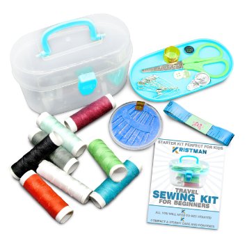 Kristman Beginners Travel Sewing Kit with Portable Case Has All the Supplies You Need