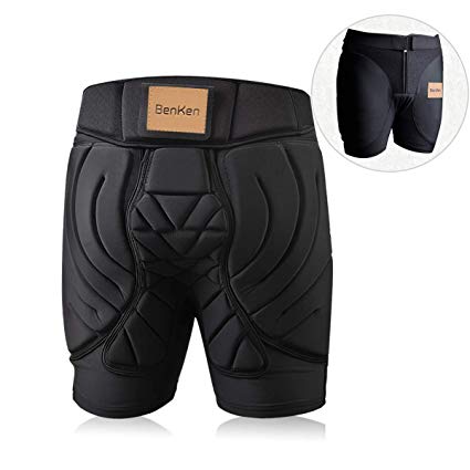 BenKen Ski Butt Pants Hip Protection Butt Guard for Skateboarding Skiing Riding Cycling