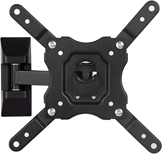 DYNAVISTA Full Motion TV Wall Mount Bracket with Tilting Swivel Arm for 10 to 40 inch Flat Screens TV and Monitors with Max Weight 44 lbs & VESA Mount up to 200mm x 200mm