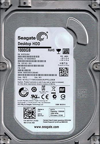 ST1000DM003 P/N: 1ER162-501 F/W: CC45 WU Seagate 1TB