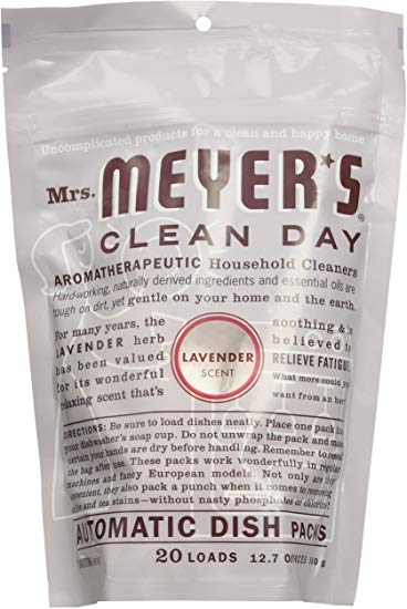 Mrs Meyers Clean Day Auto Dish Packet Lavender, 12.7 Oz