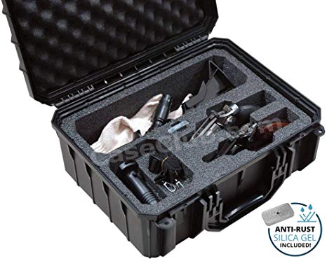 Case Club Waterproof 2 Revolver/Semi-Auto Case with Accessory Pocket & Silica Gel