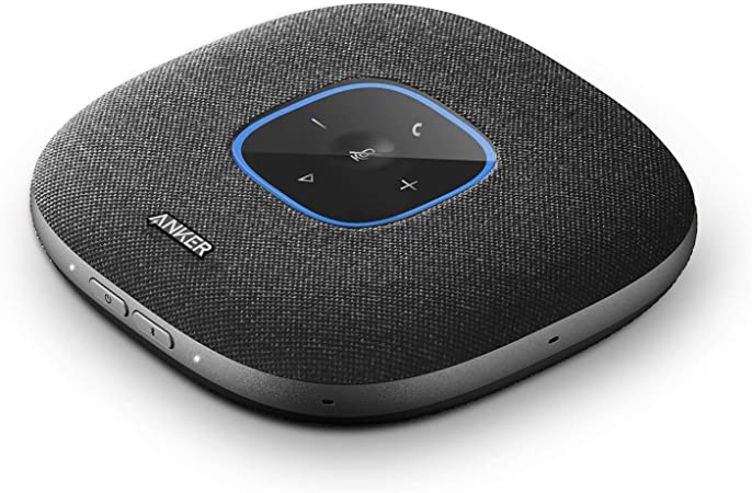 Anker PowerConf S3 Bluetooth Speakerphone with 6 Mics, Enhanced Voice Pickup, 24H Call Time, App Control, Bluetooth 5, USB C, Conference Speaker Compatible with Leading Platforms, Home Office, Grey