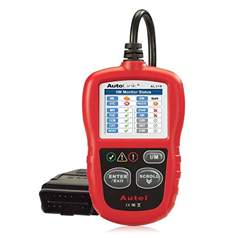 Autel AutoLink AL319 OBD2/EOBD Scan Tool Car Diagnostic Code Reader with Read and Erase Codes, Check State Emission Monitor Status