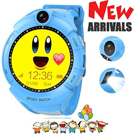 Smartwatch GPS Tracking for kids, with Touch Screen Phone Call Anti-lost Remote Wristband Bracelet for Children (USA Edition)