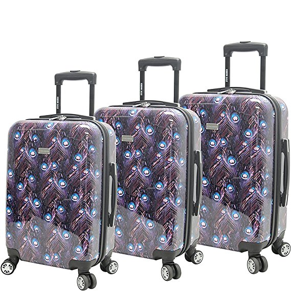Steve Madden Luggage 3 Piece Hard Case Suitcase Set With Spinner Wheels